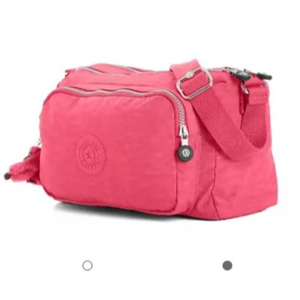 Kipling Reth‎ Shoulder Crossbody Purse Bag Nylon True Pink Adjustable Strap